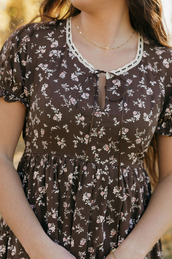 Madeline Dress-Brown Floral