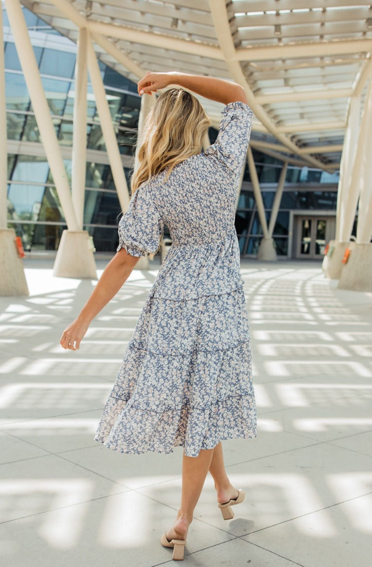 Tilson Dress-D. Blue – Love Olive Co