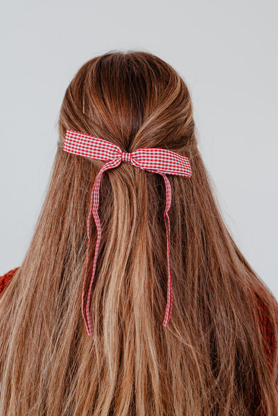 Polly Hair Bow-Wine