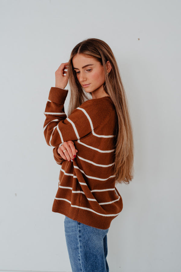 Caitie Sweater-Brown/Ivory