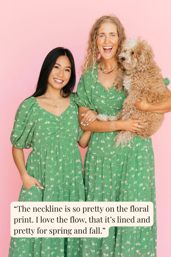 Eliza Dress-Green Floral
