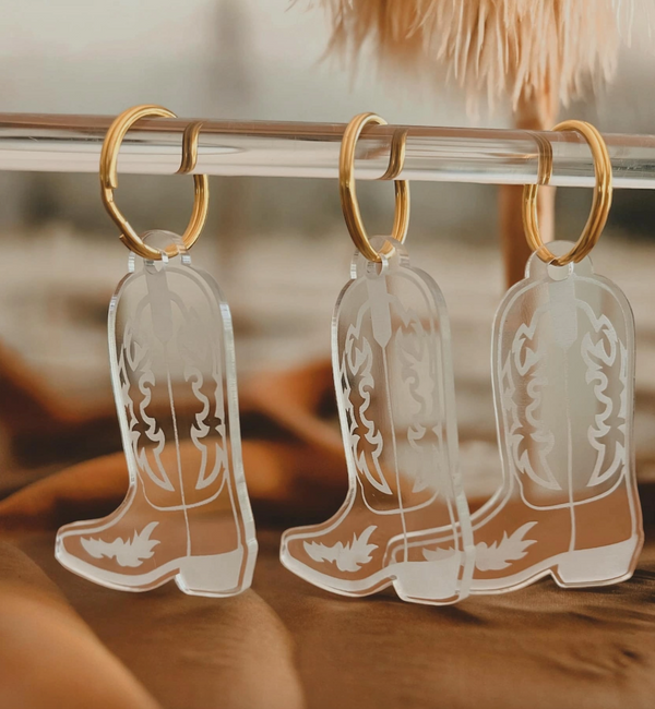 Cowboy Boot Keychain-Translucent