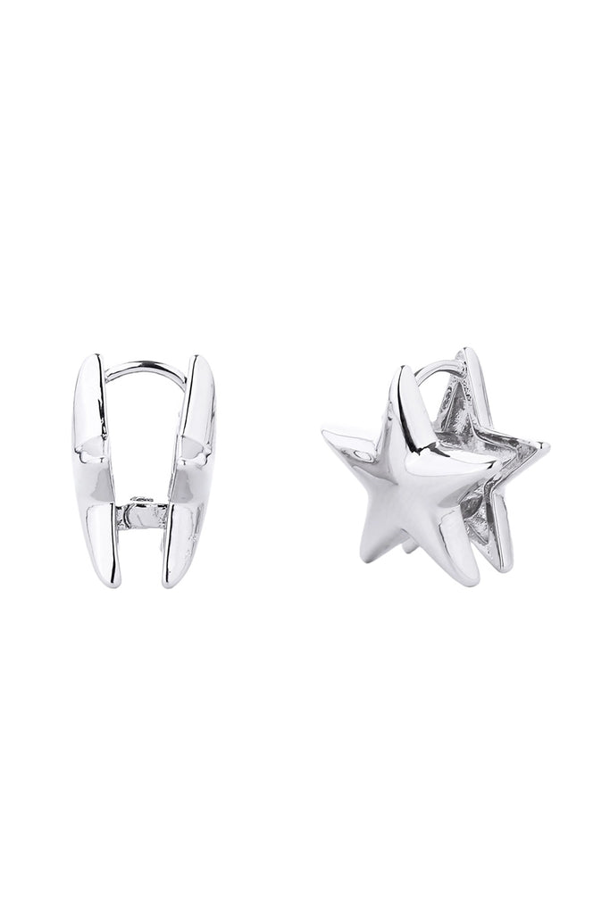 Huggie Star Earrings-14K Gold Dipped Silver