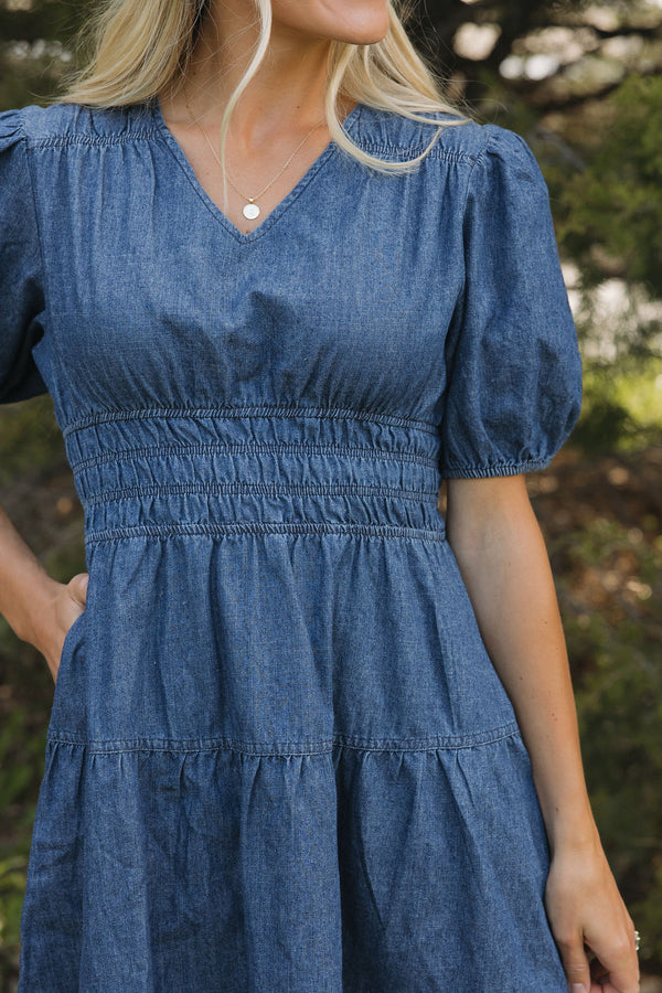 Addie Dress-Denim