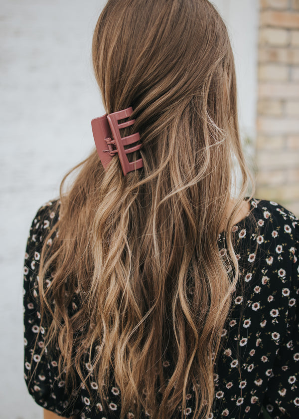 Bulky Claw Clip-Mauve