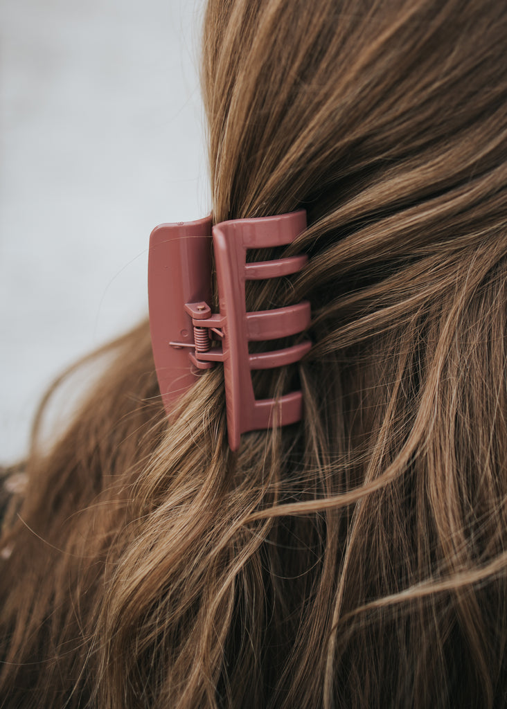 Bulky Claw Clip-Mauve