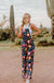 Dazy Love Overalls-Navy Floral