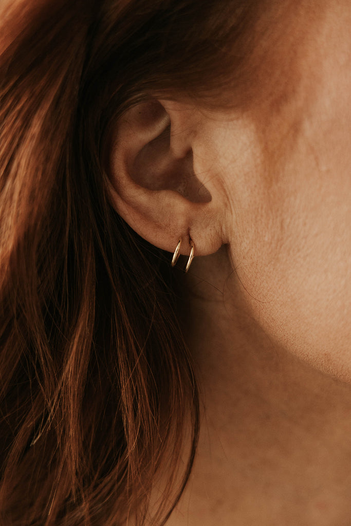 Twist Mini Hoop Earring-Gold