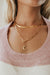 Paperclip Chain Initial Necklace-Gold