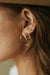 Hammered Hoop Earrings-Sterling Silver