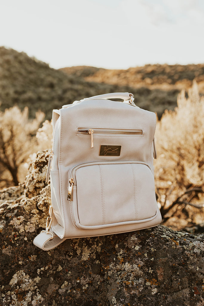 Addison Jayne Mini Backpack-Pearl Grey