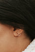Hexagon Stud Earrings-Gold