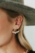 Pear Half Circle Earrings-Gold
