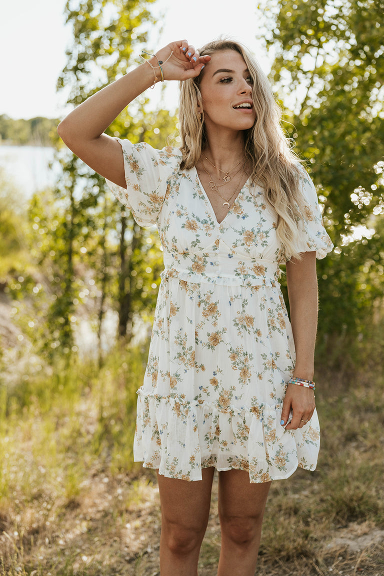 Prescott Dress-Cream Multi – Love Olive Co