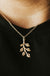 Stem and Leaf Necklace-Gold