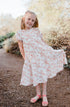 Little Girl's Quinton Dress-Ivory/Peach