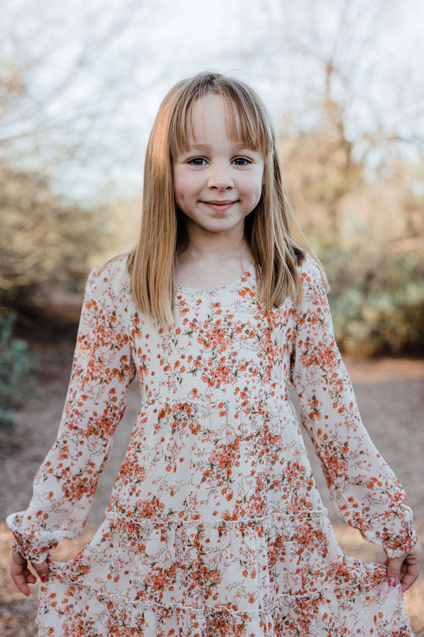 Little Girl's Curtis Dress-Cream Multi