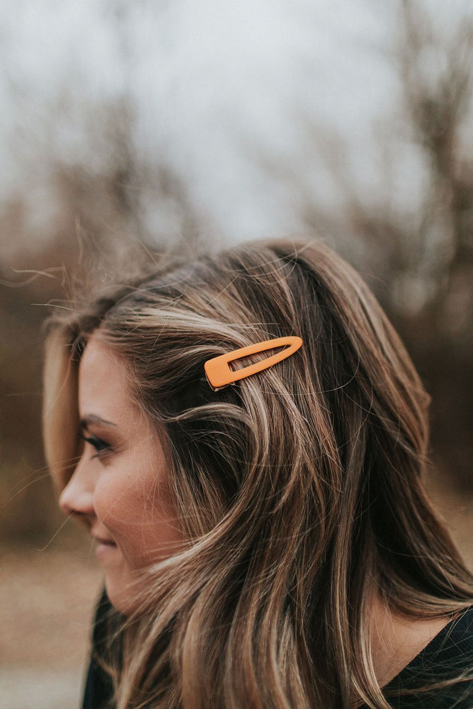 Hair Clip-Orange Cutout