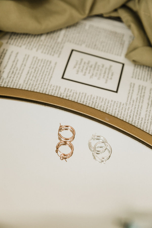 Hoop Earrings-Rose Gold