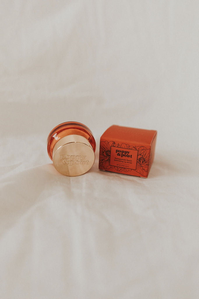 Poppy & Pout Lip Scrub-Pomegranate Peach