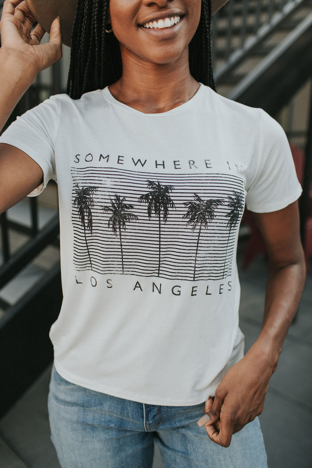 Somewhere In Los Angeles Top-White